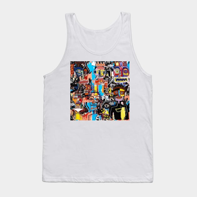 Basquiat Face Tank Top by AmaniDickens